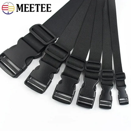 EcoWarra 1-5Sets 15-50mm Webbing Straps Plastic Buckles Clip Bag Side Quick Release Buckle Adjust Slider Hook Dog Collar Suit Accessories