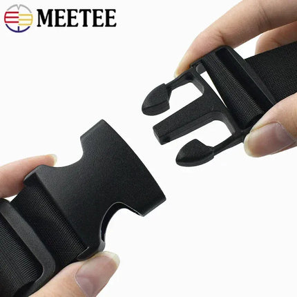 EcoWarra 1-5Sets 15-50mm Webbing Straps Plastic Buckles Clip Bag Side Quick Release Buckle Adjust Slider Hook Dog Collar Suit Accessories