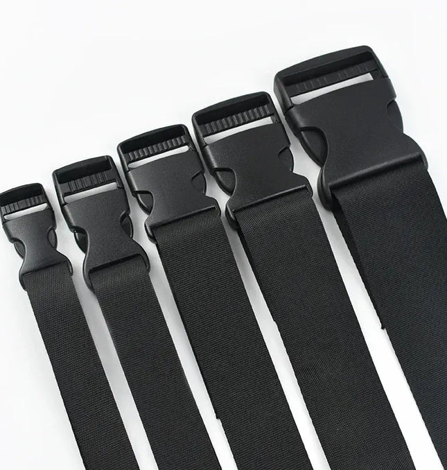 EcoWarra 1-5Sets Bag Side Plastic Buckles Clip 10-50mm Nylon Webbing Strap Release Buckle Dog Collar Fastener Ribbon Tape Closure Hook