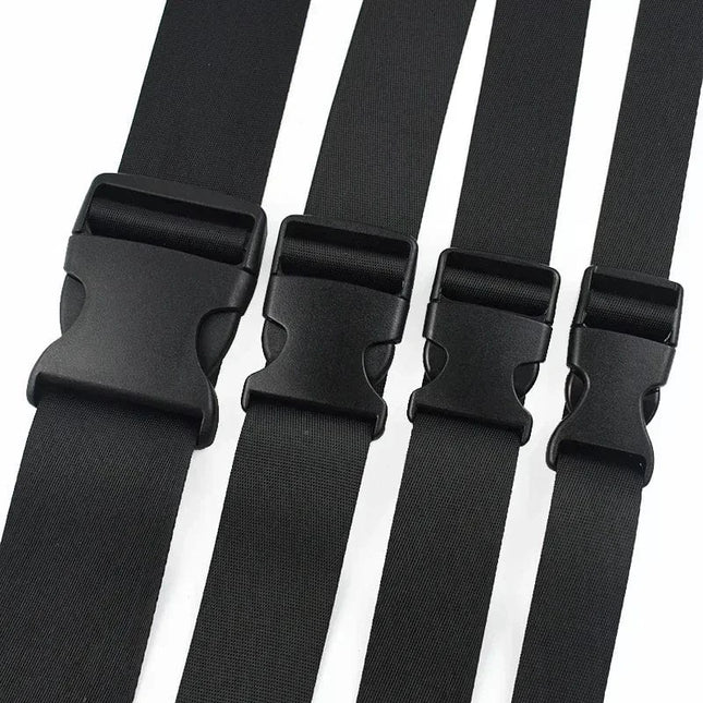 EcoWarra 1-5Sets Bag Side Plastic Buckles Clip 10-50mm Nylon Webbing Strap Release Buckle Dog Collar Fastener Ribbon Tape Closure Hook