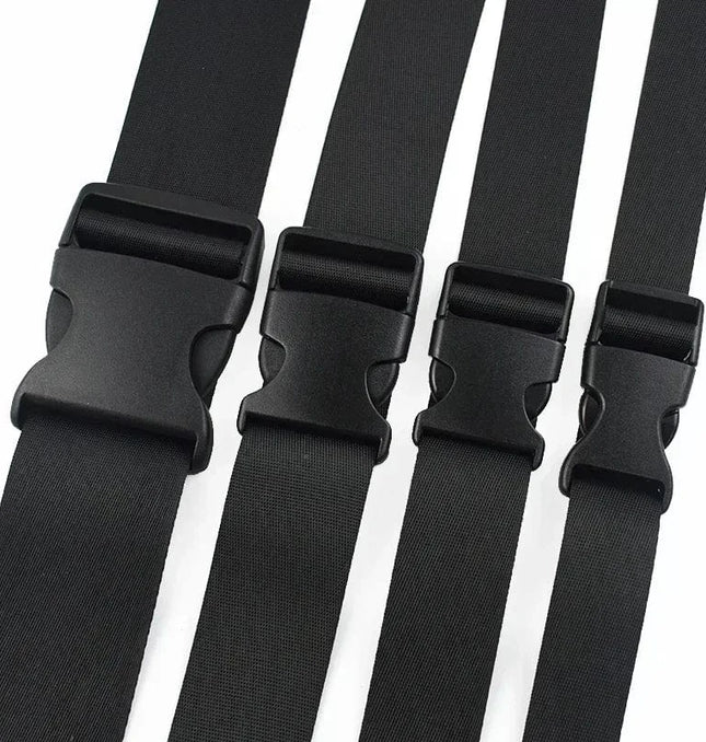EcoWarra 1-5Sets Bag Side Plastic Buckles Clip 10-50mm Nylon Webbing Strap Release Buckle Dog Collar Fastener Ribbon Tape Closure Hook