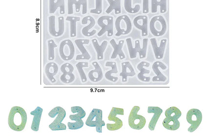 EcoWarra 1 Alphabet & Number Resin Silicone Mold – Letter Mould for DIY Keychains, Jewelry & Pendants