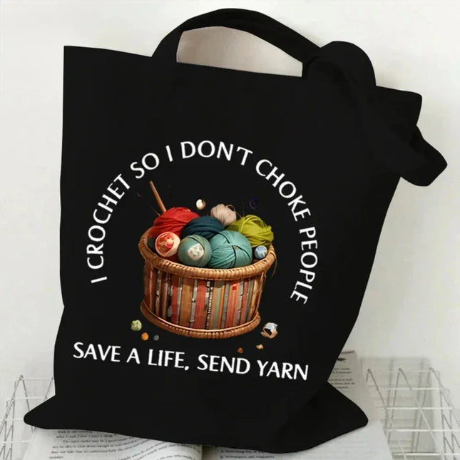 EcoWarra 1 Classic Wool Ball Knitted Handbagfor Women Canvas Tote Bag Eco Shoulder Bag Large-capacity Durable Yoga Bag Travel Commute Use