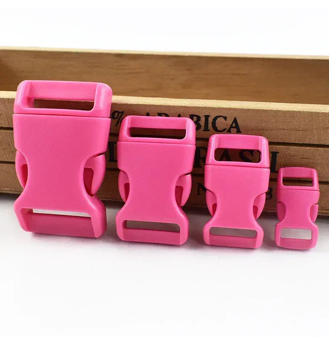 EcoWarra 10/20Pcs 10-25mm Colored Plastic Hook Bag Strap Fasteners Quick Release Buckle Webbing Belt Buckles Dog Coller Adjust Hasp Clasp