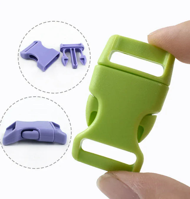 EcoWarra 10/20Pcs 10-25mm Colored Plastic Hook Bag Strap Fasteners Quick Release Buckle Webbing Belt Buckles Dog Coller Adjust Hasp Clasp