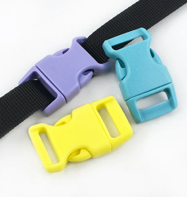 EcoWarra 10/20Pcs 10-25mm Colored Plastic Hook Bag Strap Fasteners Quick Release Buckle Webbing Belt Buckles Dog Coller Adjust Hasp Clasp