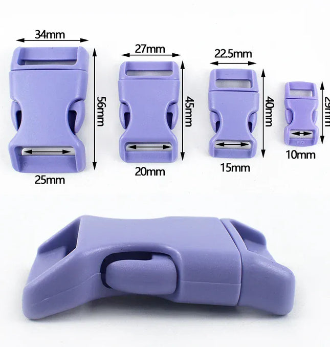 EcoWarra 10/20Pcs 10-25mm Colored Plastic Hook Bag Strap Fasteners Quick Release Buckle Webbing Belt Buckles Dog Coller Adjust Hasp Clasp