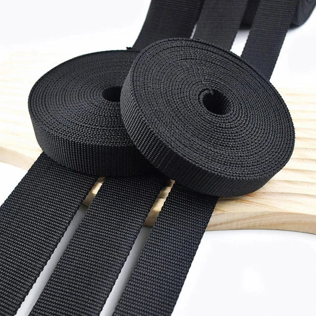 EcoWarra 10M 2mm Thick Nylon Webbing Tape 20/25/30/38/50mm Backpack Ribbon Strap Dog Collar Ribbons Luggage Bias Binding Band Sewing Belt