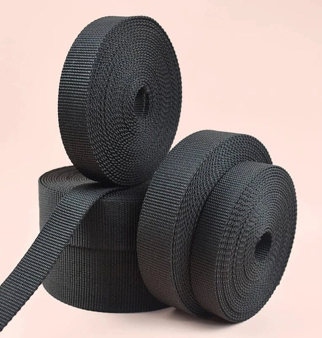 EcoWarra 10M 2mm Thick Nylon Webbing Tape 20/25/30/38/50mm Backpack Ribbon Strap Dog Collar Ribbons Luggage Bias Binding Band Sewing Belt