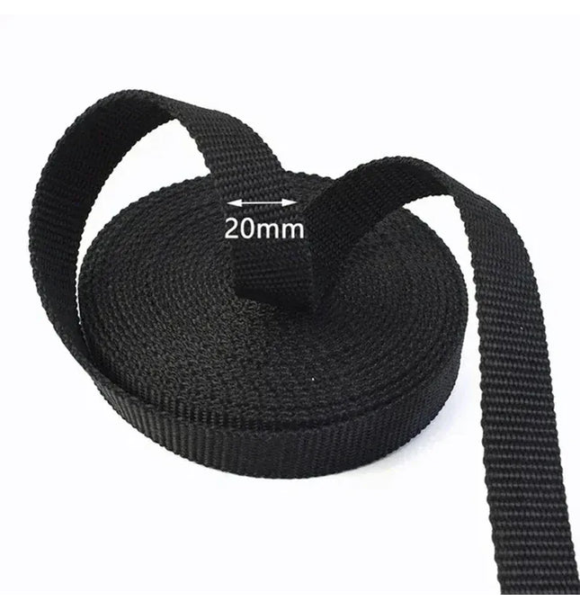 EcoWarra 10M 2mm Thick Nylon Webbing Tape 20/25/30/38/50mm Backpack Ribbon Strap Dog Collar Ribbons Luggage Bias Binding Band Sewing Belt