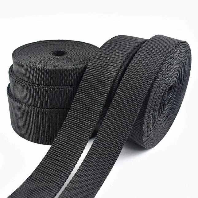 EcoWarra 10M 2mm Thick Nylon Webbing Tape 20/25/30/38/50mm Backpack Ribbon Strap Dog Collar Ribbons Luggage Bias Binding Band Sewing Belt