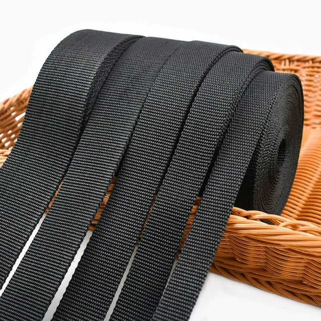 EcoWarra 10M 2mm Thick Nylon Webbing Tape 20/25/30/38/50mm Backpack Ribbon Strap Dog Collar Ribbons Luggage Bias Binding Band Sewing Belt
