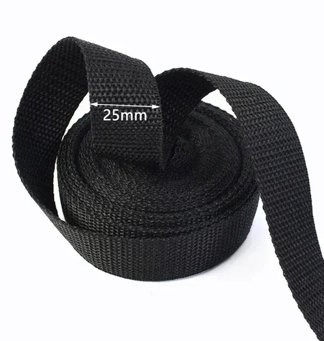 EcoWarra 10M 2mm Thick Nylon Webbing Tape 20/25/30/38/50mm Backpack Ribbon Strap Dog Collar Ribbons Luggage Bias Binding Band Sewing Belt