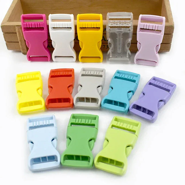 EcoWarra 10Pcs 10-38mm Dog Collar Plastic Buckles Safety Belt Release Buckle Clip Webbing Strap Closure Insert Clasp Backpack Fastener