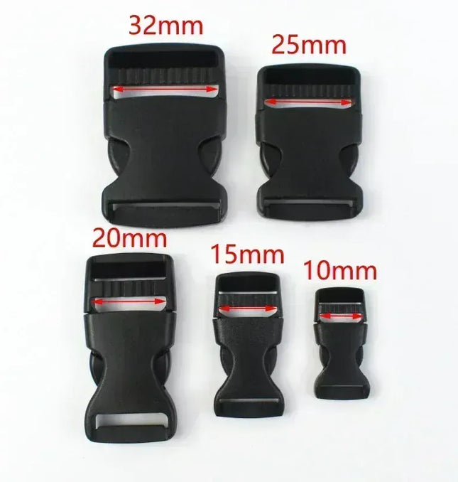 EcoWarra 10Pcs 10-38mm Dog Collar Plastic Buckles Safety Belt Release Buckle Clip Webbing Strap Closure Insert Clasp Backpack Fastener