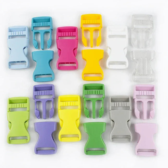 EcoWarra 10Pcs 10-38mm Dog Collar Plastic Buckles Safety Belt Release Buckle Clip Webbing Strap Closure Insert Clasp Backpack Fastener