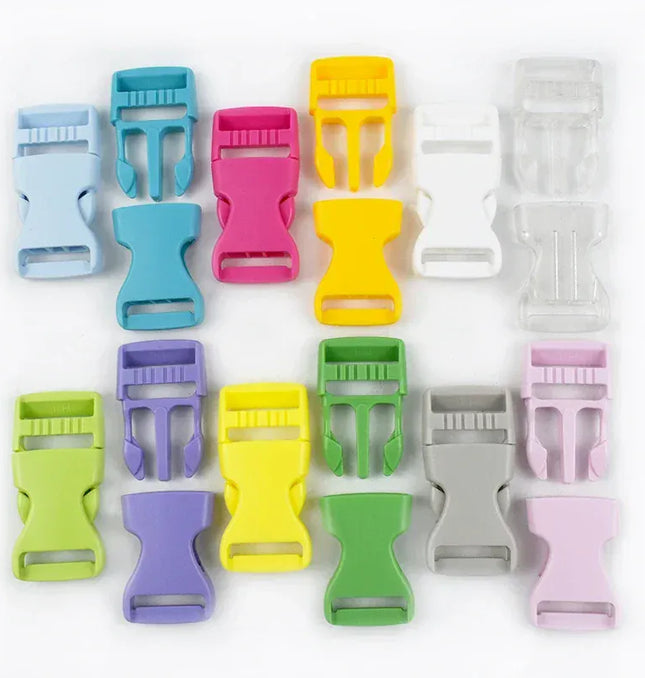 EcoWarra 10Pcs 10-38mm Dog Collar Plastic Buckles Safety Belt Release Buckle Clip Webbing Strap Closure Insert Clasp Backpack Fastener