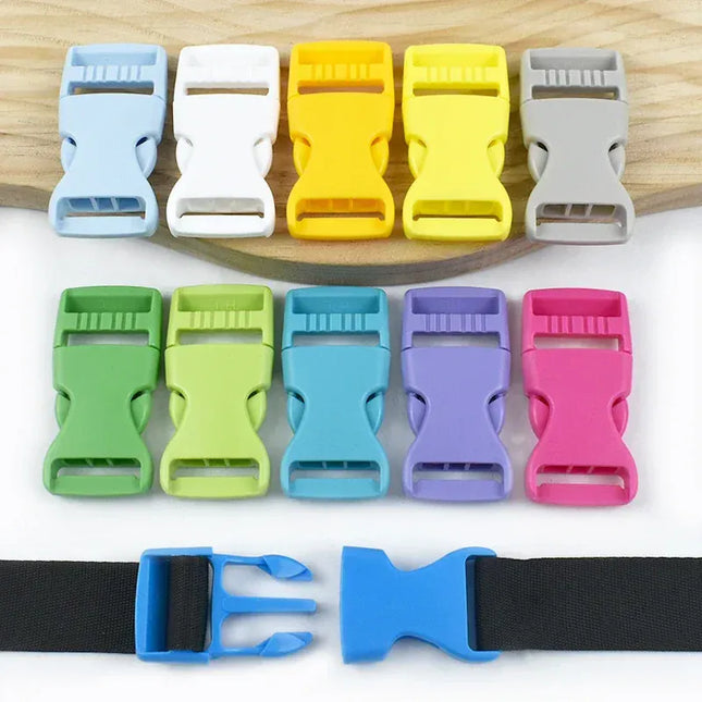 EcoWarra 10Pcs 10-38mm Dog Collar Plastic Buckles Safety Belt Release Buckle Clip Webbing Strap Closure Insert Clasp Backpack Fastener