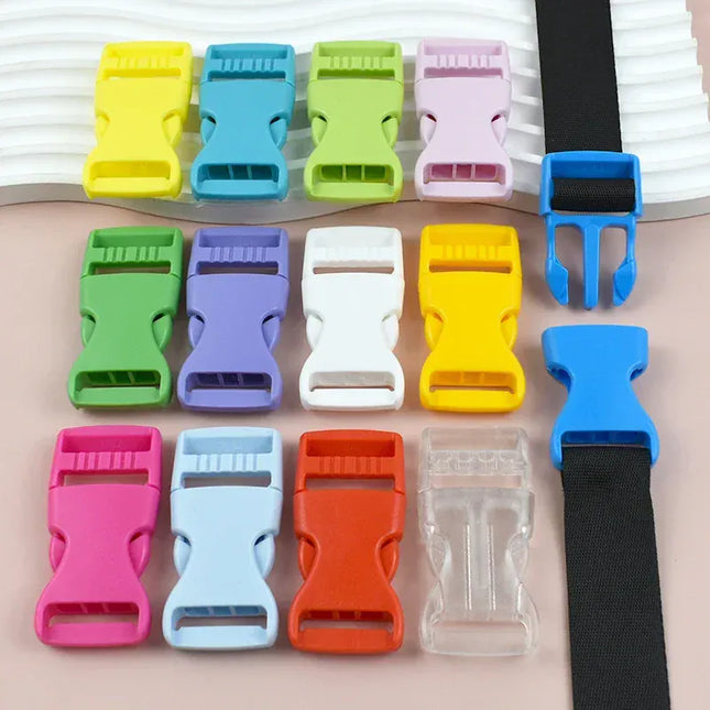 EcoWarra 10Pcs 10-38mm Dog Collar Plastic Buckles Safety Belt Release Buckle Clip Webbing Strap Closure Insert Clasp Backpack Fastener