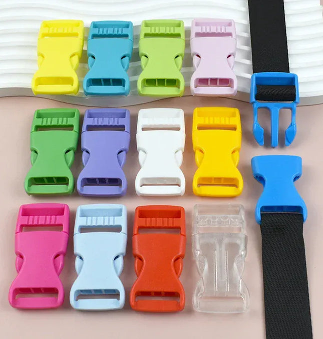 EcoWarra 10Pcs 10-38mm Dog Collar Plastic Buckles Safety Belt Release Buckle Clip Webbing Strap Closure Insert Clasp Backpack Fastener