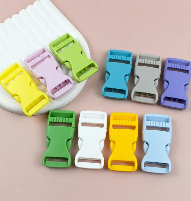 EcoWarra 10Pcs 10-38mm Dog Collar Plastic Buckles Safety Belt Release Buckle Clip Webbing Strap Closure Insert Clasp Backpack Fastener