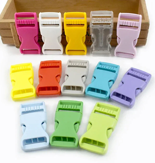 EcoWarra 10Pcs 10-38mm Dog Collar Plastic Buckles Safety Belt Release Buckle Clip Webbing Strap Closure Insert Clasp Backpack Fastener