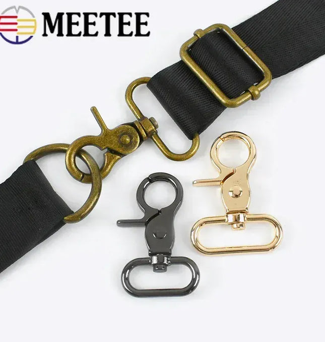 EcoWarra 10Pcs 10-50mm Metal Buckles for Bag Strap Dog Collar Swivel Lobster Clasp Webbing Trigger Snap Hooks DIY Handbag Accessories