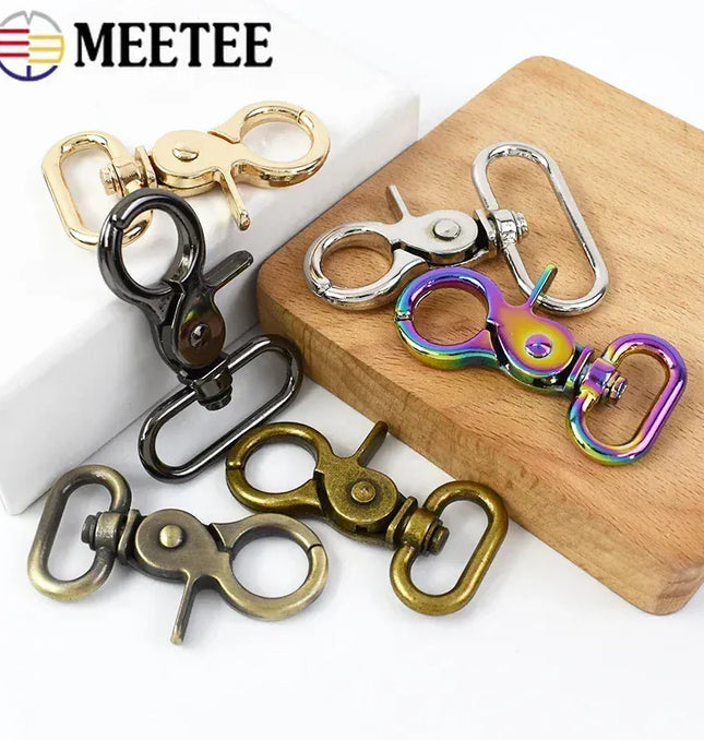 EcoWarra 10Pcs 10-50mm Metal Buckles for Bag Strap Dog Collar Swivel Lobster Clasp Webbing Trigger Snap Hooks DIY Handbag Accessories