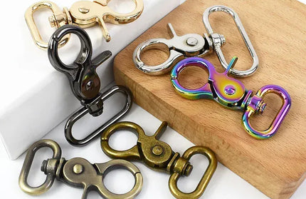 EcoWarra 10Pcs 10-50mm Metal Buckles for Bag Strap Dog Collar Swivel Lobster Clasp Webbing Trigger Snap Hooks DIY Handbag Accessories