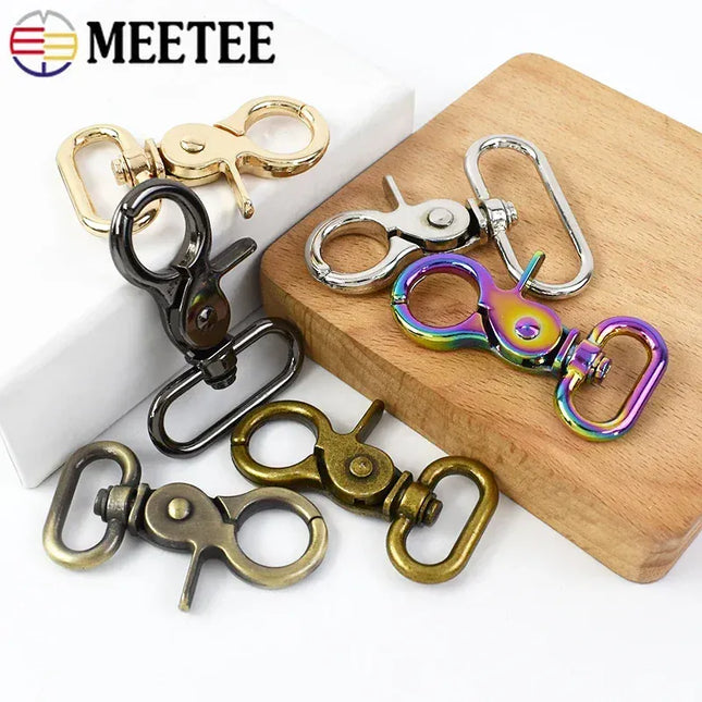 EcoWarra 10Pcs 10-50mm Metal Buckles for Bag Strap Dog Collar Swivel Lobster Clasp Webbing Trigger Snap Hooks DIY Handbag Accessories