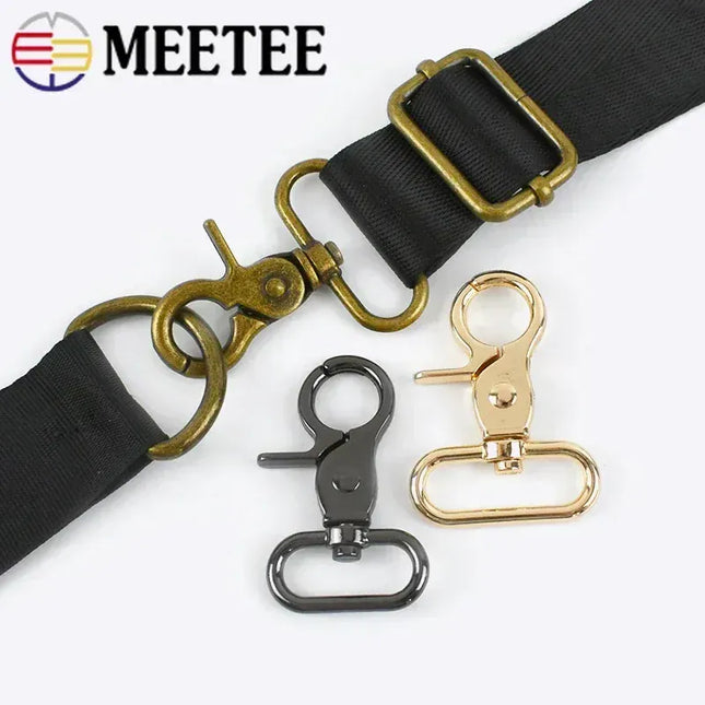 EcoWarra 10Pcs 10-50mm Metal Buckles for Bag Strap Dog Collar Swivel Lobster Clasp Webbing Trigger Snap Hooks DIY Handbag Accessories