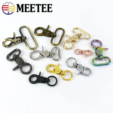 EcoWarra 10Pcs 10-50mm Metal Buckles for Bag Strap Dog Collar Swivel Lobster Clasp Webbing Trigger Snap Hooks DIY Handbag Accessories