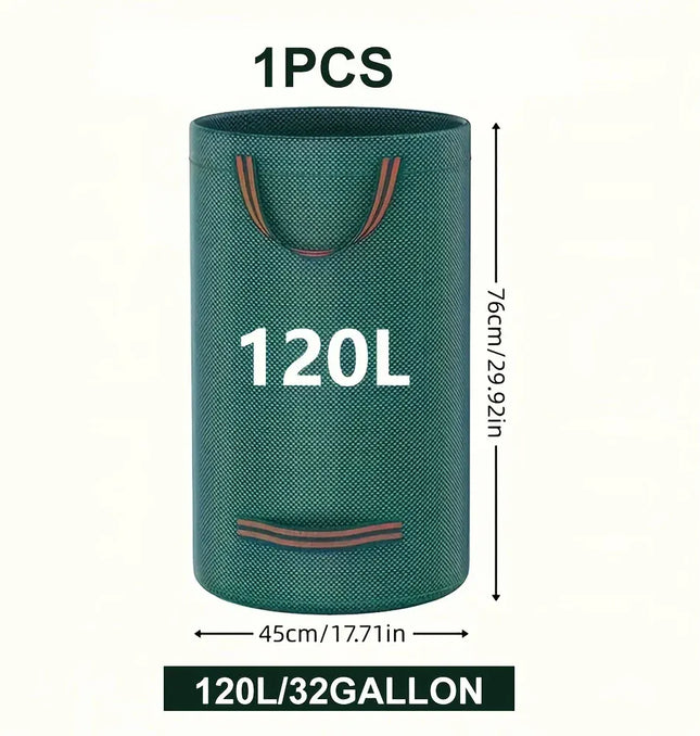 EcoWarra 120L PP Garden Waste Bags Heavy-Duty  Reusable Yard Debris Bags with Industrial Fabric and Handles for Plant, and Leaf Collection