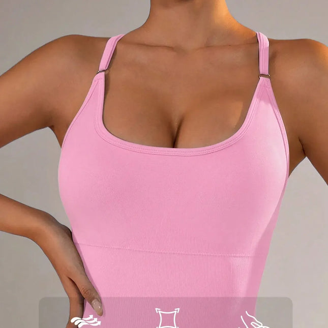 EcoWarra 15 Color One Piece Jumpsuit Shorts Elasticity Bodysuit Yoga Sports Workout Gym Set Women Clothes Sportswear Fitness Overalls