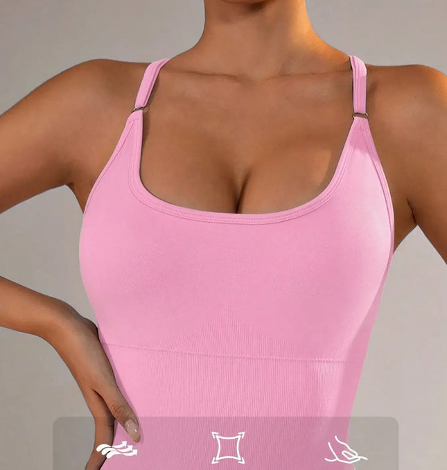 EcoWarra 15 Color One Piece Jumpsuit Shorts Elasticity Bodysuit Yoga Sports Workout Gym Set Women Clothes Sportswear Fitness Overalls
