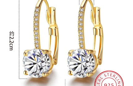 EcoWarra 18K Gold 2-Carat Moissanite Hoop Earrings – 8mm Lab Diamond Huggies in 925 Sterling Silver