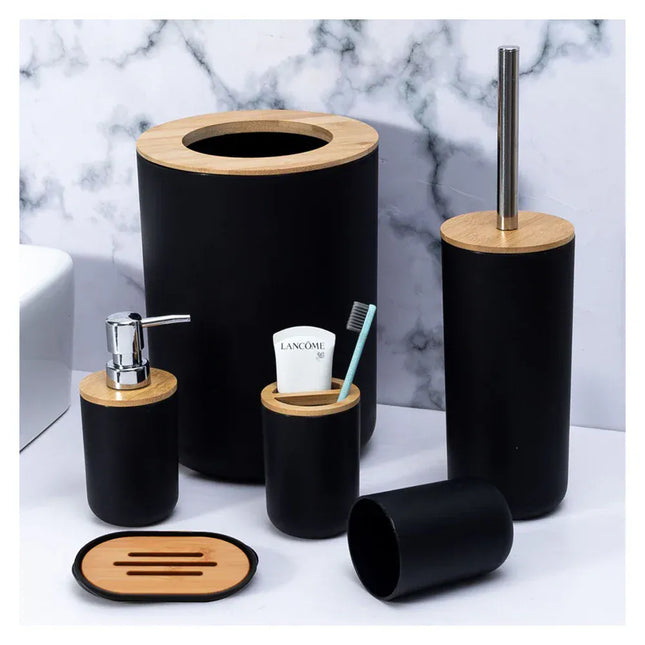 EcoWarra 1pc Bathroom Accessories Soap Dispenser Bottle Dish Washroom Garbage Can Toothbrush Holder Cup Suit Lotion Rack Toilet Brush