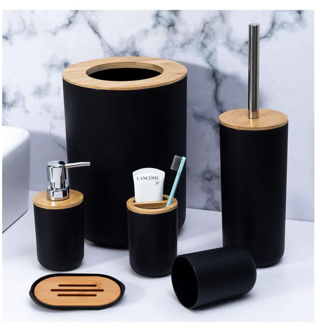 EcoWarra 1pc Bathroom Accessories Soap Dispenser Bottle Dish Washroom Garbage Can Toothbrush Holder Cup Suit Lotion Rack Toilet Brush
