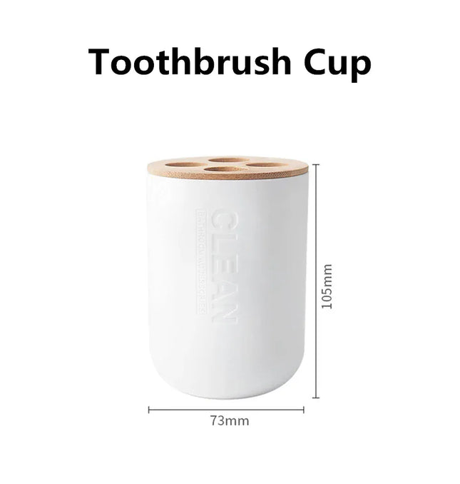 EcoWarra 1pc Bathroom Accessories Soap Dispenser Bottle Dish Washroom Garbage Can Toothbrush Holder Cup Suit Lotion Rack Toilet Brush