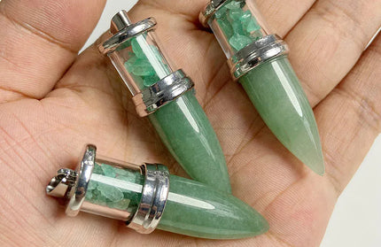 EcoWarra 1pc Bullet shape Stone Pendant for Men Reiki Women Making Necklace Accessory Natural Quartz Jades Pendant