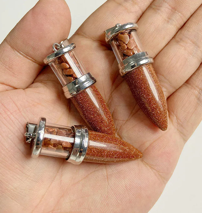 EcoWarra 1pc Bullet shape Stone Pendant for Men Reiki Women Making Necklace Accessory Natural Quartz Jades Pendant