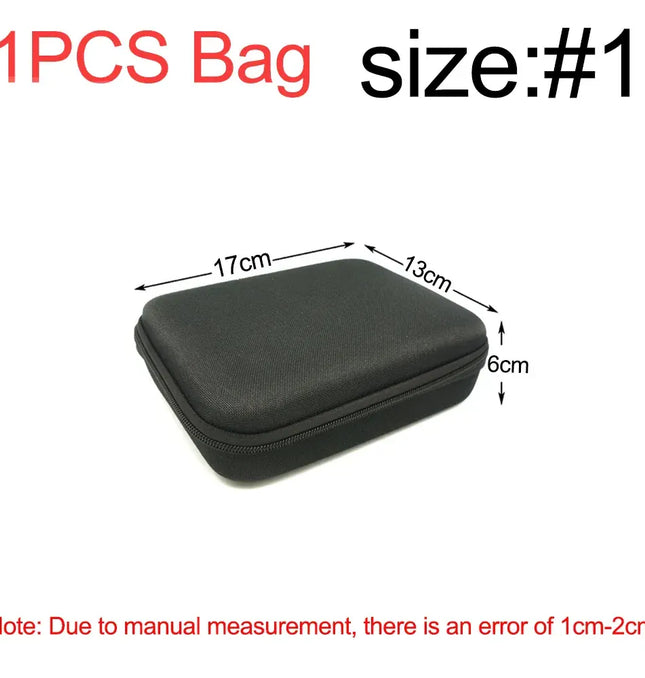 EcoWarra 1pcs No.1 Multi-Size Tools Case For Drill Tool Kit EVA Hard Storage Bags Shockproof Travel Zipper Bag For Earphone Box Outdoor Accessories
