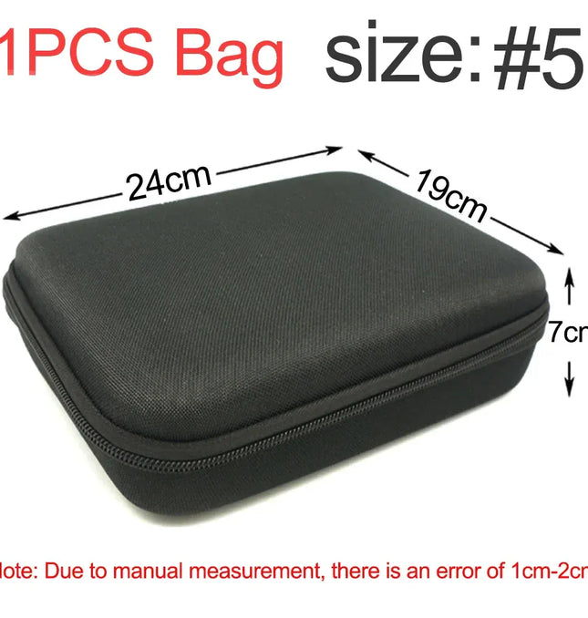 EcoWarra 1pcs No.5 Multi-Size Tools Case For Drill Tool Kit EVA Hard Storage Bags Shockproof Travel Zipper Bag For Earphone Box Outdoor Accessories