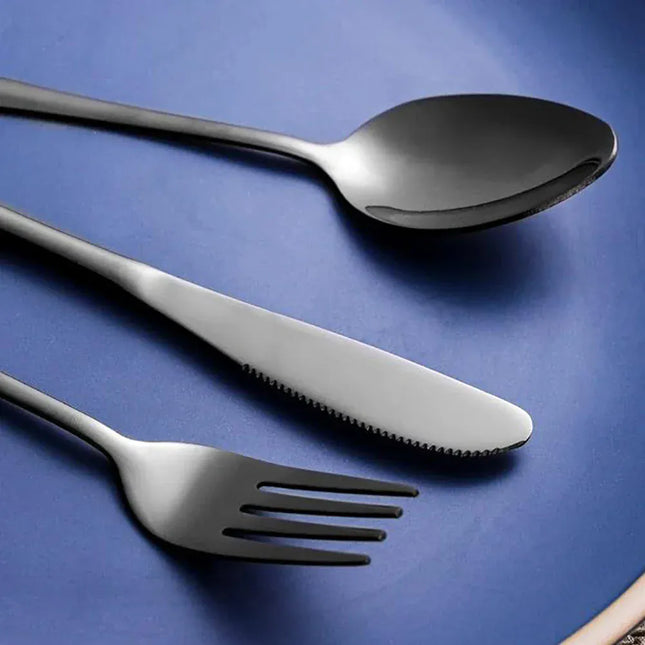 EcoWarra 1set Stainless Steel Travel Cutlery With Knives Fork Spoon Portable & Environmentally Friendly Kitchen Tableware Picnic Camping