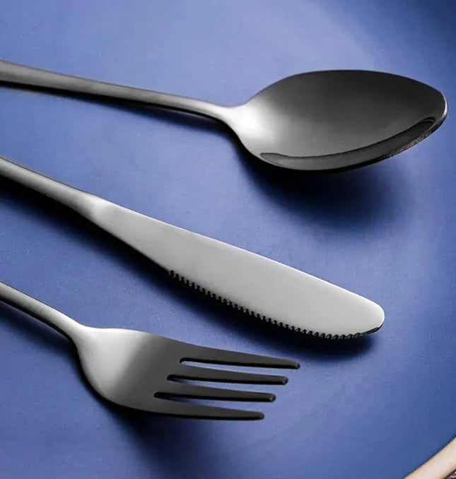 EcoWarra 1set Stainless Steel Travel Cutlery With Knives Fork Spoon Portable & Environmentally Friendly Kitchen Tableware Picnic Camping