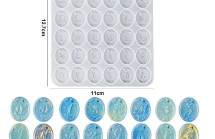 EcoWarra 2 Alphabet & Number Resin Silicone Mold – Letter Mould for DIY Keychains, Jewelry & Pendants