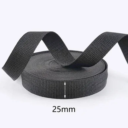EcoWarra 25mm 8M Meetee 20mm-100mm Nylon Webbing Strap Backpack Bag Safety Ribbon Band Belt Dog Collar Binding Tape DIY Sewing Accessories