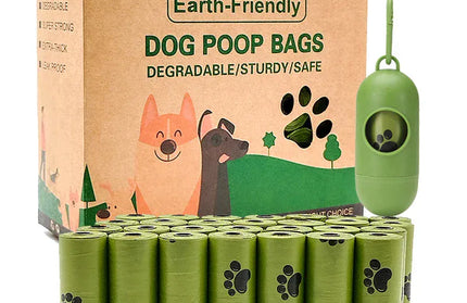 EcoWarra 28 rolls and divider Eco-Friendly Dog Poop Bags Biodegradable Compostable Scented Plant-Based PLA+PBAT Flushable Pet Waste Bags for Dogs and Cats
