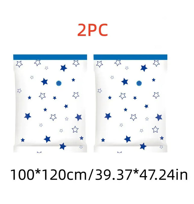 EcoWarra 2PC 100X120CM Compressed bag electric pump, travel vacuum bag pump, mini vacuum sealant machine, food space savings, food organizer
