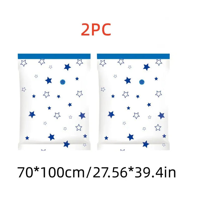 EcoWarra 2PC 70X100CM Compressed bag electric pump, travel vacuum bag pump, mini vacuum sealant machine, food space savings, food organizer